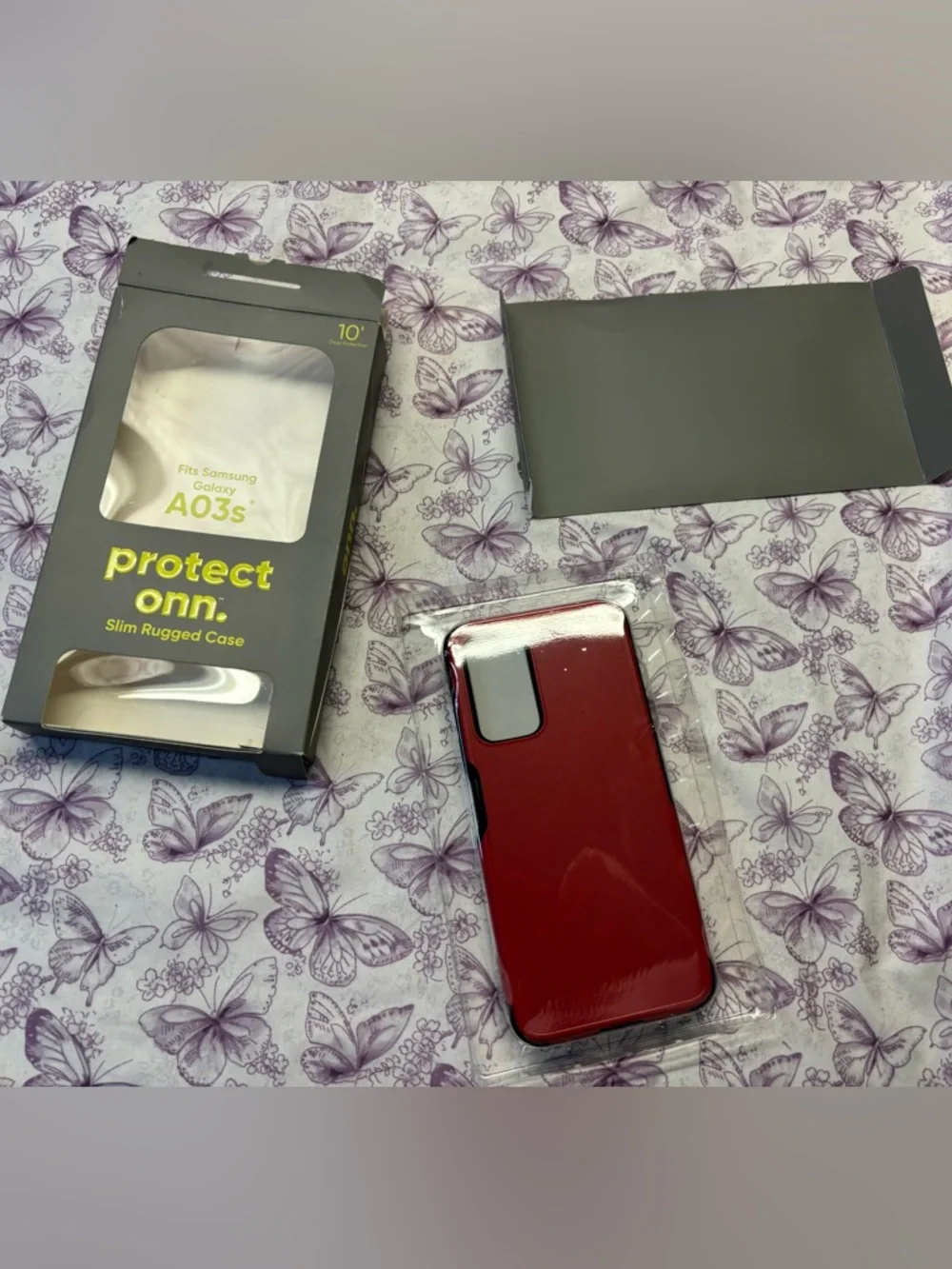 📍NIB Samsung Red Protective Phone Case for Galaxy A03s